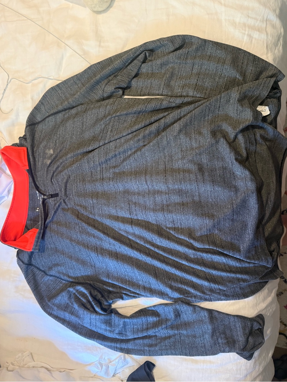 Men's Under Armor Heather Gray Quarter-Zip Pullover
